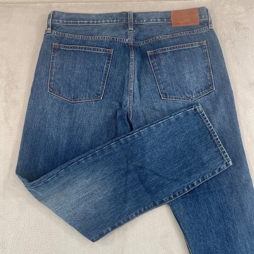 J.CREW 770 Jeans‎ Men 36x31 (Tag 36x32) Indigo Shadow Japanese Rigid Denim NWT - Picture 7 of 14